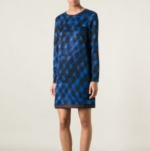 New Kenzo Neon Plaid shift dress